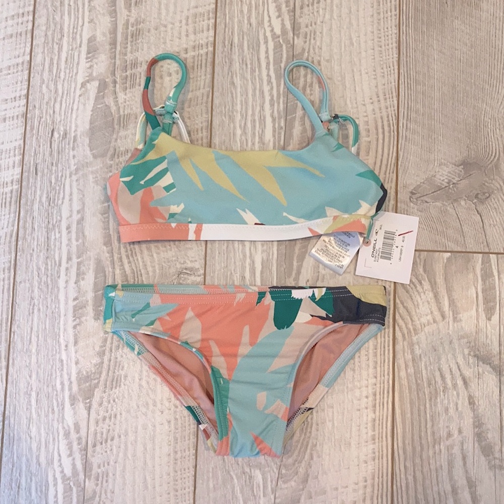 O’Neill little girls Atlas Bralette bikini size 4 Brand New with tags